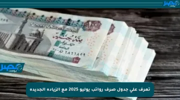 تعرف على جدول صرف رواتب يوليو 2025 مع الزيادة الجديدة